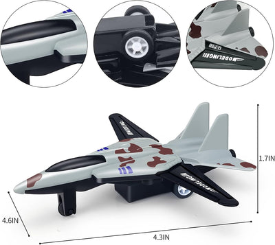 8 Stück Flugzeug-Spielzeug für 3 4 5 6 Jahre alte Jungen, Zurückzieh-Flugzeug-Spielzeug für Jungen,