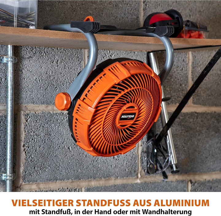 Evolution R240FAN-Li 240 mm von Evolution - Tragbarer kabelloser Arbeitslüfter - Kompakt, leistungss