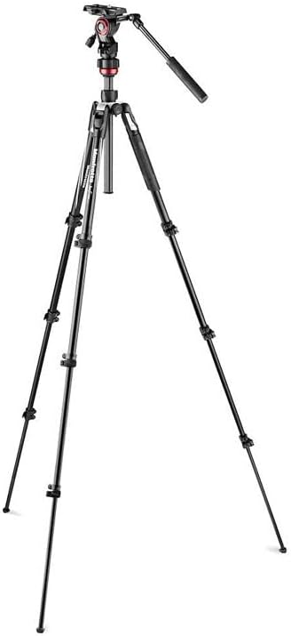 Manfrotto Befree Live, Reise-Videostativ mit Videokopf und Hebelverschluss, Aluminiumstativ für DSLR