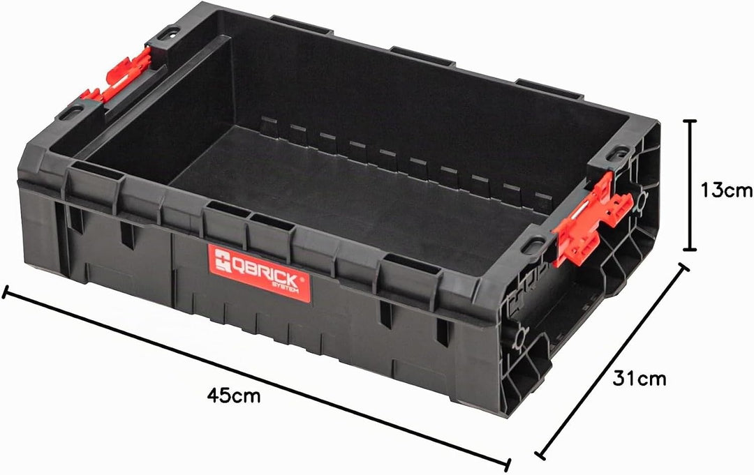 Qbrick System Werkzeugkoffer Werkzeugkasten Leer Werkzeugkiste Box Behälter PRO Box 130 2.0 Schwarz