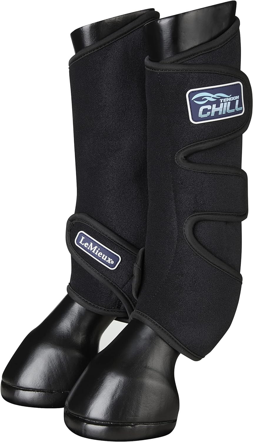 LeMieux Tendon Chill Boots Kühlgamaschen schwarz, Grösse:OneSize blue (silver), blue (silver)