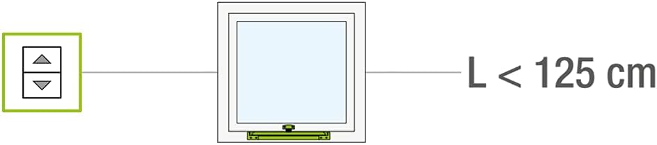 LIWIN L20 Comunello Elektrischer Kettenantrieb für Vasistas Fenster und Vorsprung WEISS