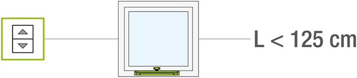LIWIN L20 Comunello Elektrischer Kettenantrieb für Vasistas Fenster und Vorsprung WEISS