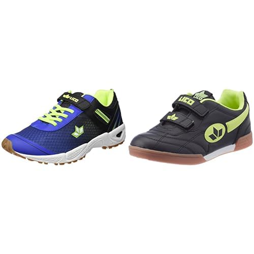Lico Unisex Kinder Barney Vs Sneaker 32 EU Blau Schwarz, 32 EU Blau Schwarz