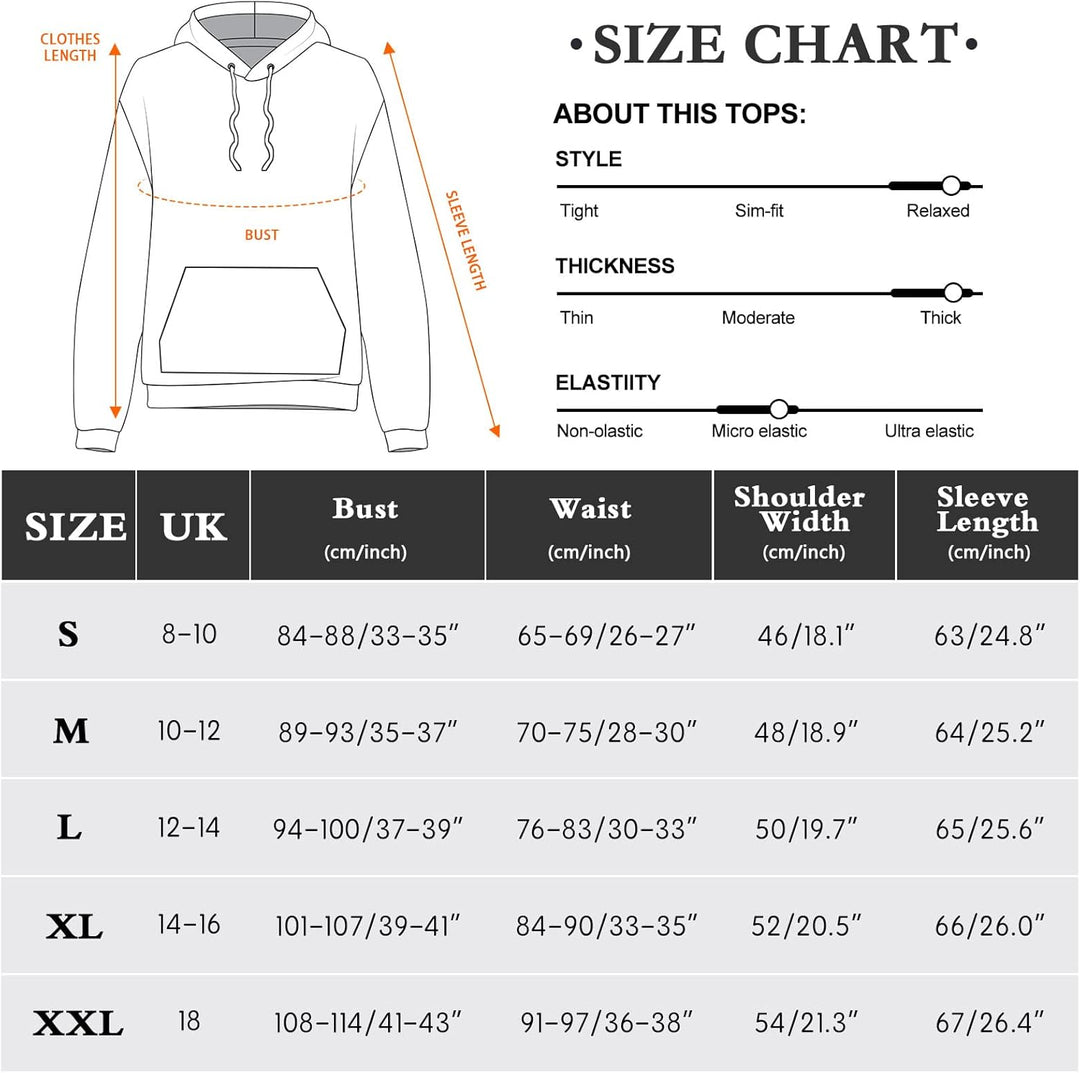 TOMEEK Damen Winter Warmes Sweatshirt Fleece Sherpa Gefütterter Pullover mit Kapuze Lässiger Sportli