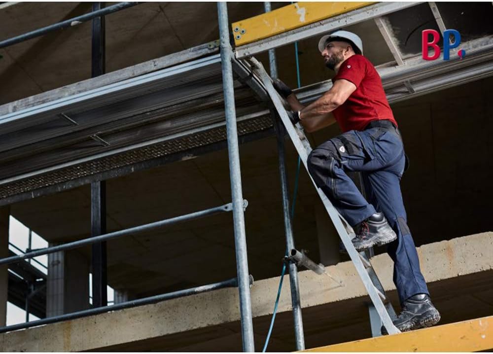 BP 1825-032-1432-64n Arbeitshose für Männer, Höhere Taille am Rücken, 270,00 g/m² Stoffmischung mit