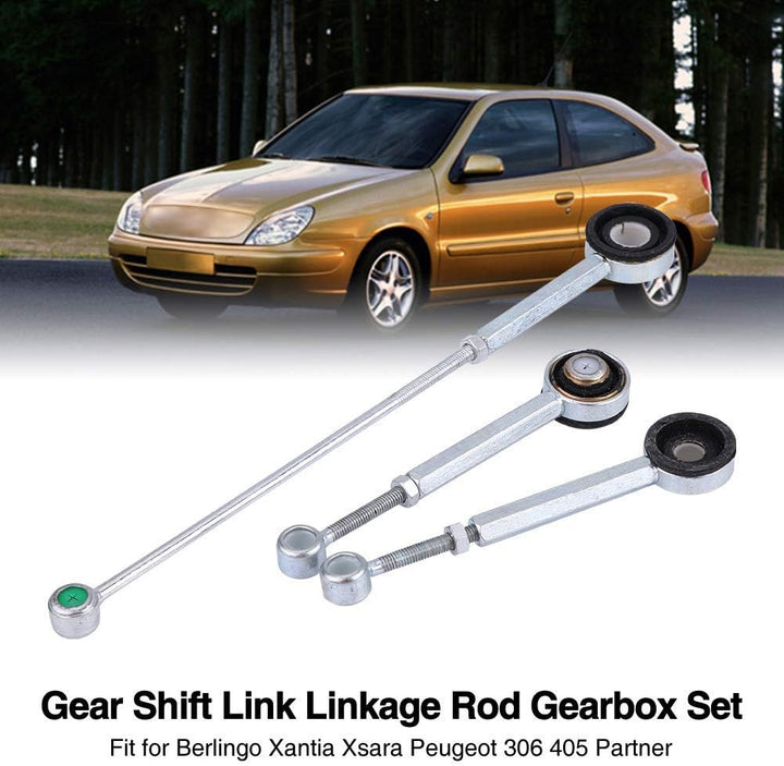 Keenso Auto Schaltgestänge, 3 Stk./Set Auto Schaltknüppel Gestänge Getriebe Kit Schaltanschlussstang