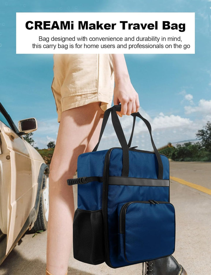 AF-WAN Tragetasche für CREAMi Eismaschinen–Transporttasche mit Griffen, Frontfach & Mesh-Seitentasch