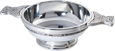 Wentworth Pewter - Grosse Probierschale aus Zinn mit keltischem Band für Quaich Whisky, Loving Cup B