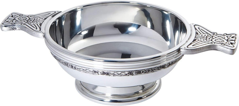 Wentworth Pewter - Grosse Probierschale aus Zinn mit keltischem Band für Quaich Whisky, Loving Cup B