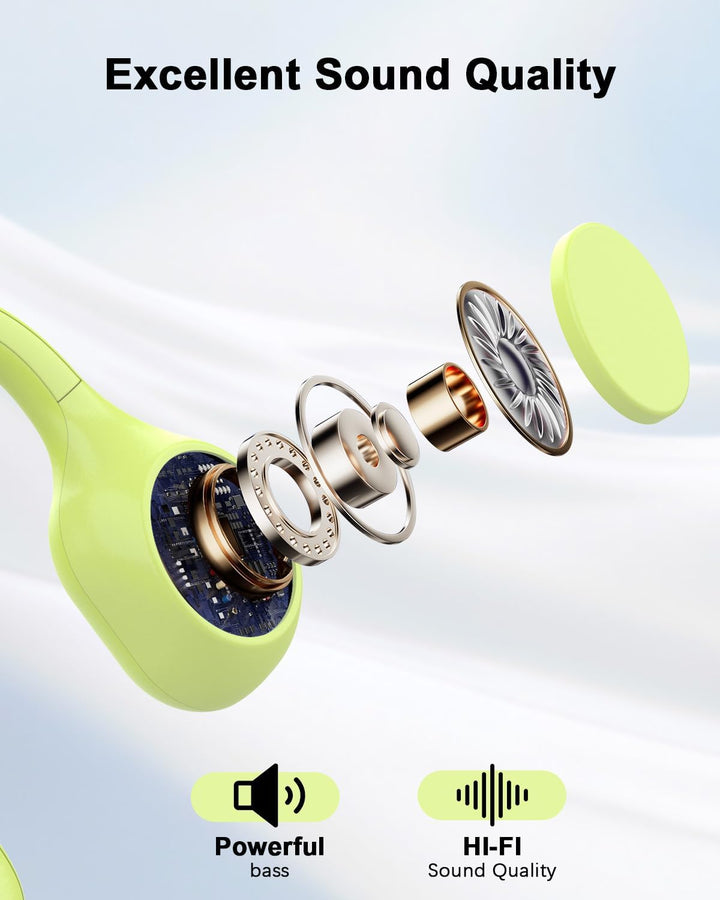 ANSTEN Knochenschall Kopfhörer Bluetooth 5.3, Open Ear Bone Conduction Headphones Kabellos mit Lange