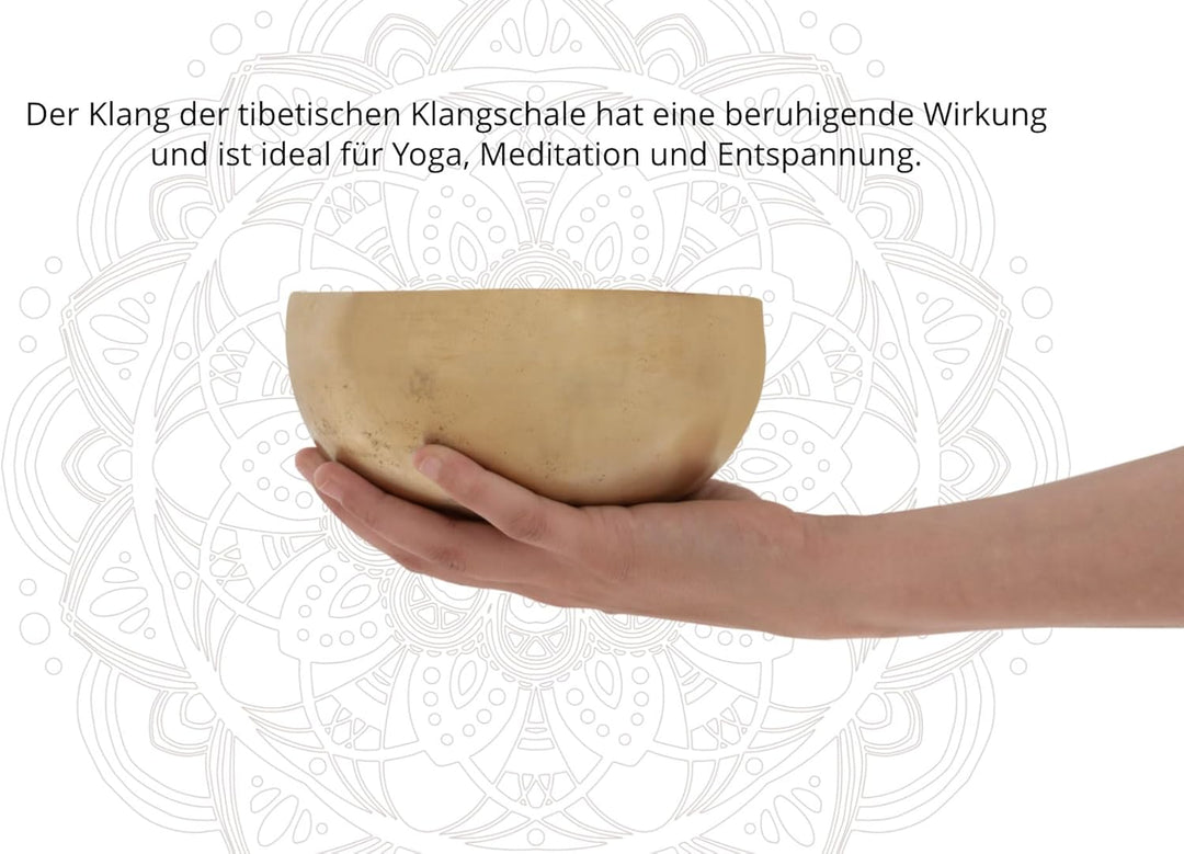 XDrum Therapeutische Klangschale Ton G - auf Ton G gestimmt - für Hals-Chakra (Vishuddha) - Durchmes