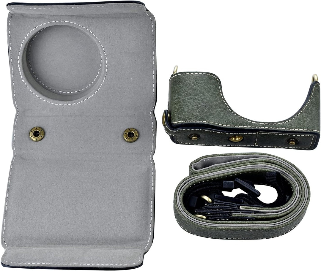 Rieibi Ricoh GR III/GR IIIx Tasche – Vintage PU Leder Kameratasche für Ricoh GR IIIx GR III GRIII GR