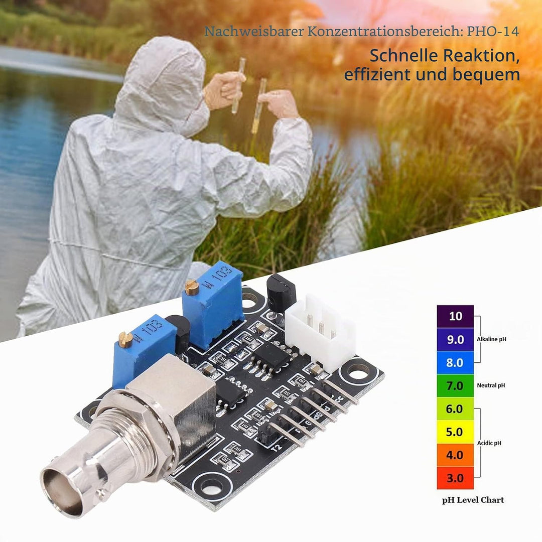 PH0‑14 Werterkennung PH-Sensor-Monitormodul PH-Erkennungssensormodul Wasserdichtes Digitalsonden-Mon