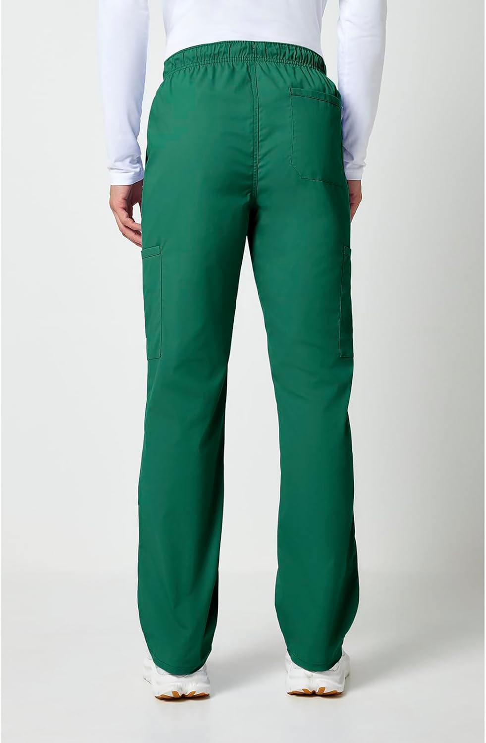 Workwear Professionals Men Scrubs Pant Tapered Leg Fly Front Cargo WW190 XS Hunter Green, XS Hunter