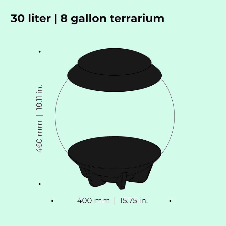 biOrb AIR 30 schwarz - Terrarium mit LED-Beleuchtung / Acryl-Becken zur Pflanzenpflege / für empfind