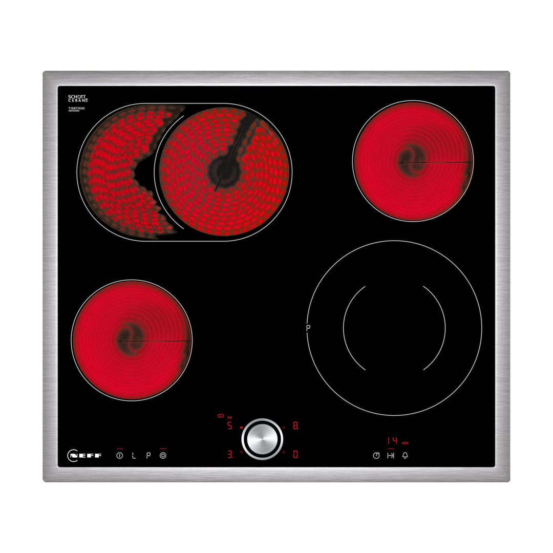 Neff T16BT76N0 Elektrokochfeld N70 / 60cm / TwistPad / Bräterzone / Glaskeramik /