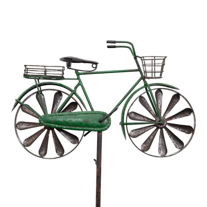 CIM Metall Gartenstecker mit Windrad - Bicycle City Bike - Motivmasse: 36 x 25cm - Höhe: 130cm - wet