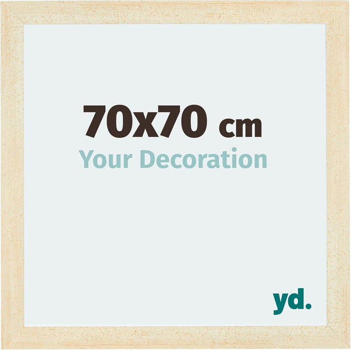 yd. Your Decoration - Bilderrahmen 70x70 cm - Bilderrahmen aus MDF mit Acrylglas - Antireflex - Ausg
