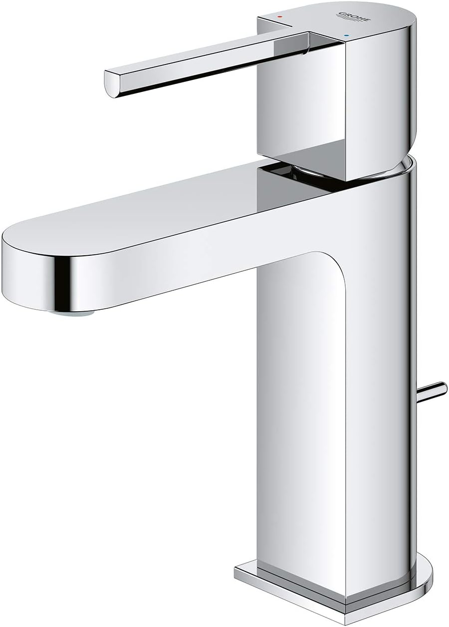 GROHE Plus | Badarmaturen - Einhand-Waschtischbatterie, S-Size | chrom | Zugstangen-Ablaufgarnitur |