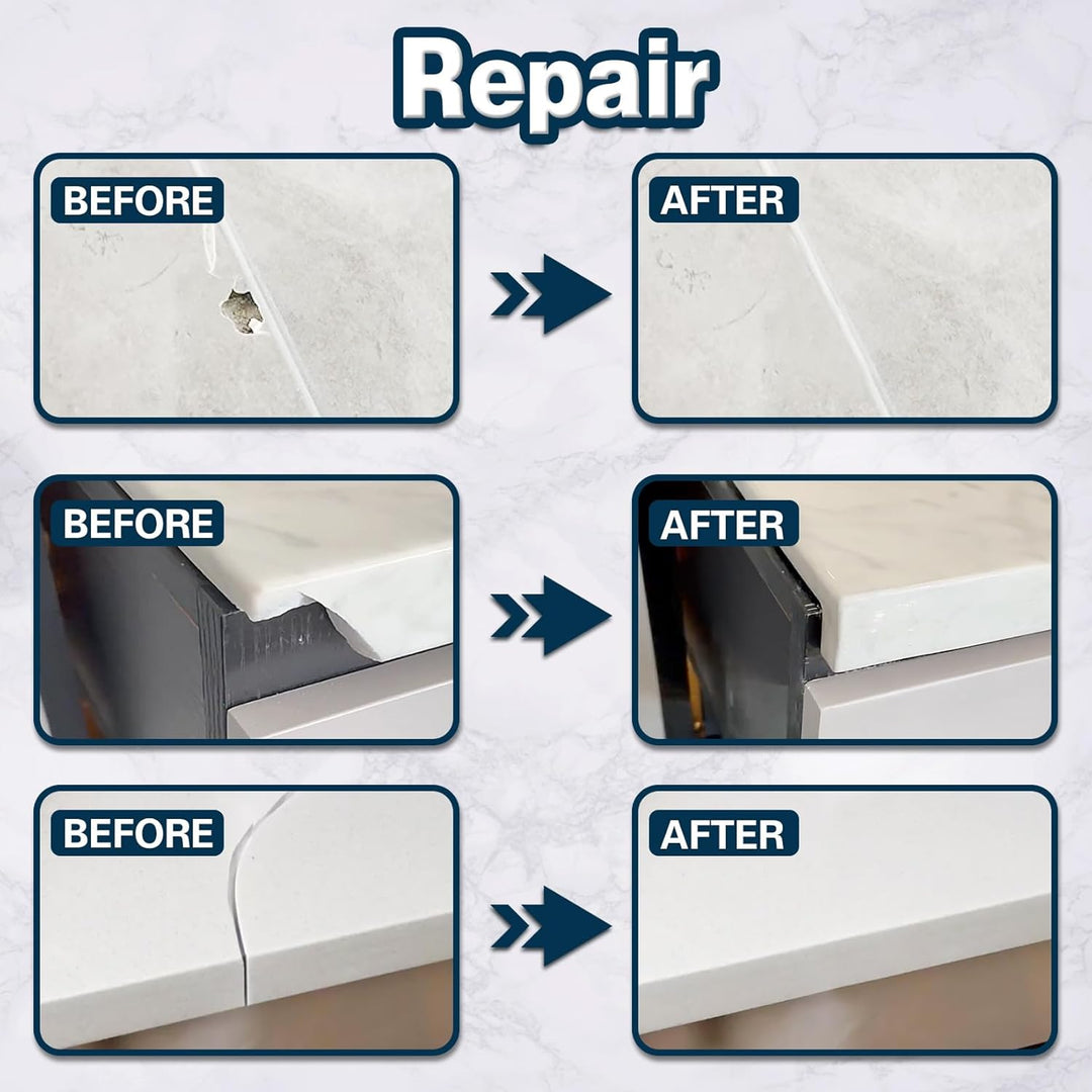 Fliesen Granit Marmor Reparatur-Set, Marmor Reparatur-Set (Farbabstimmung), Starkes und wasserdichte