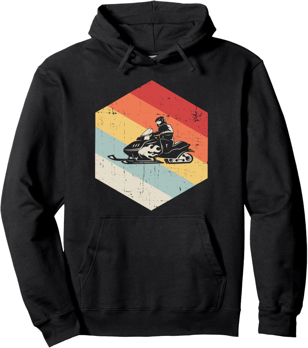 Cooles Retro Vintage Schneemobil Cruisen Sport Outfit Design Pullover Hoodie