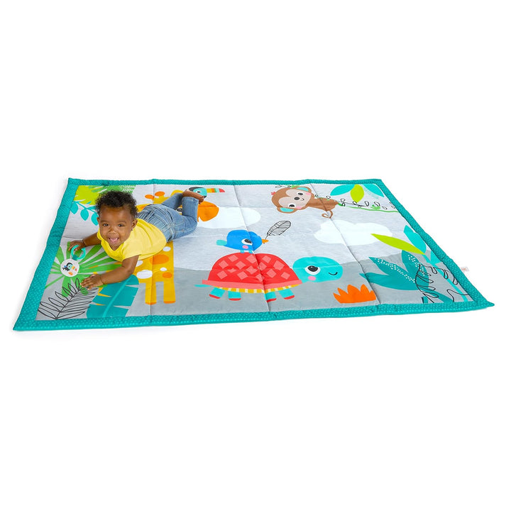 Bright Starts, Roam About plüschige Spieldecke, extra grosse Spielmatte und Krabbelmatte im Dschunge