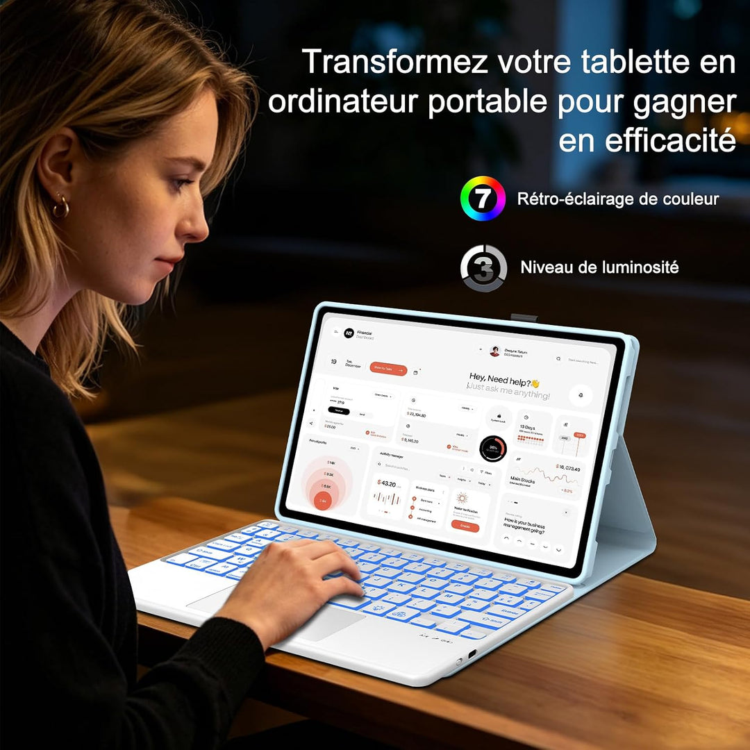 FOGARI Für Lenovo Idea Tab 2025 11/Tab M11 2024 11 Zoll Tastaturabdeckung | Abnehmbare Bluetooth-Tas