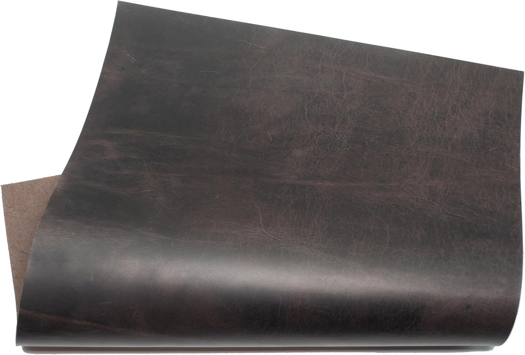 HAPPER STUDIO Rindsleder 2mm Pull-Up Crazy Horse Leder A5 x 6 Stücke (Brown Burnt Umbro 2mm), Brown