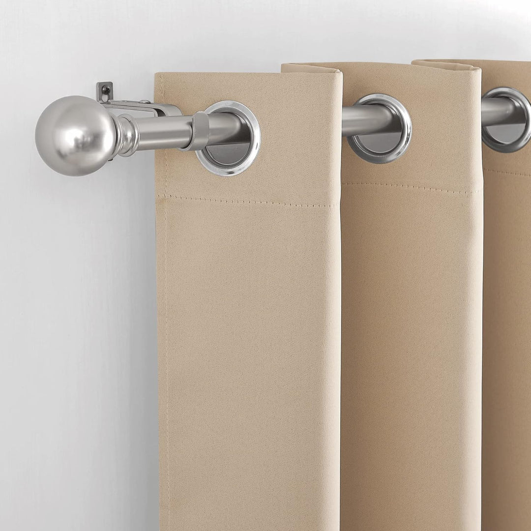NICETOWN Gardinenstange Ausziehbar 182-365 CM Vorhang Stangen mit Runden Endstücken Curtain Rod für