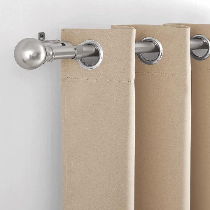 NICETOWN Gardinenstange Ausziehbar 182-365 CM Vorhang Stangen mit Runden Endstücken Curtain Rod für