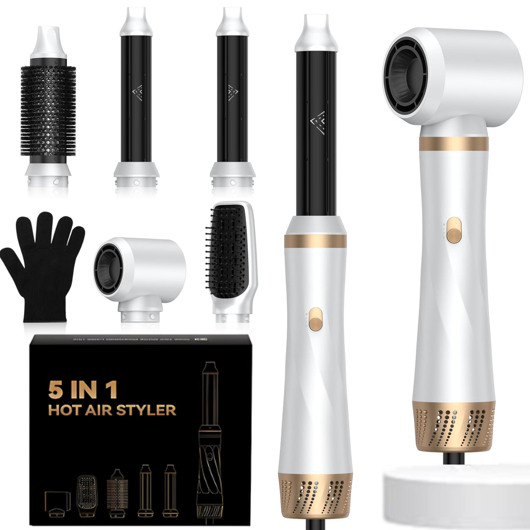Hairstyler 5 in 1, Coandă-Effekt Haarstyler &amp; High-Speed Föhnbürste, 350g Set mit automatischem Lock
