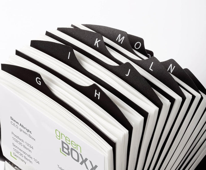 Durable Visifix Rollkartei, für 400 Visitenkarten, Register A-Z, schwarz, 248101 Visitenkarten Schwa