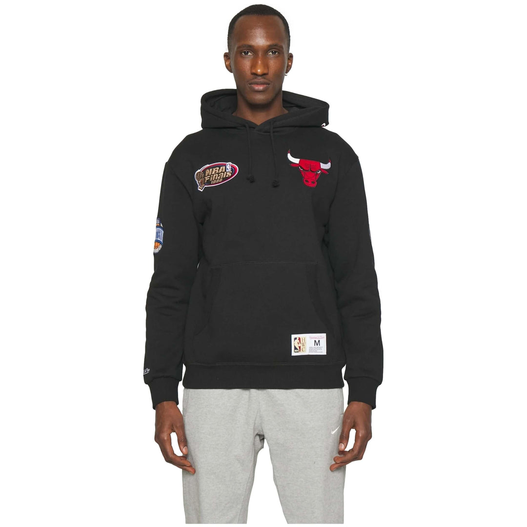 Mitchell &amp; Ness NBA/NFL/NHL/NCAA Hometown Fleece Hoody M Chicago Bulls, Schwarz, M Chicago Bulls, Sc