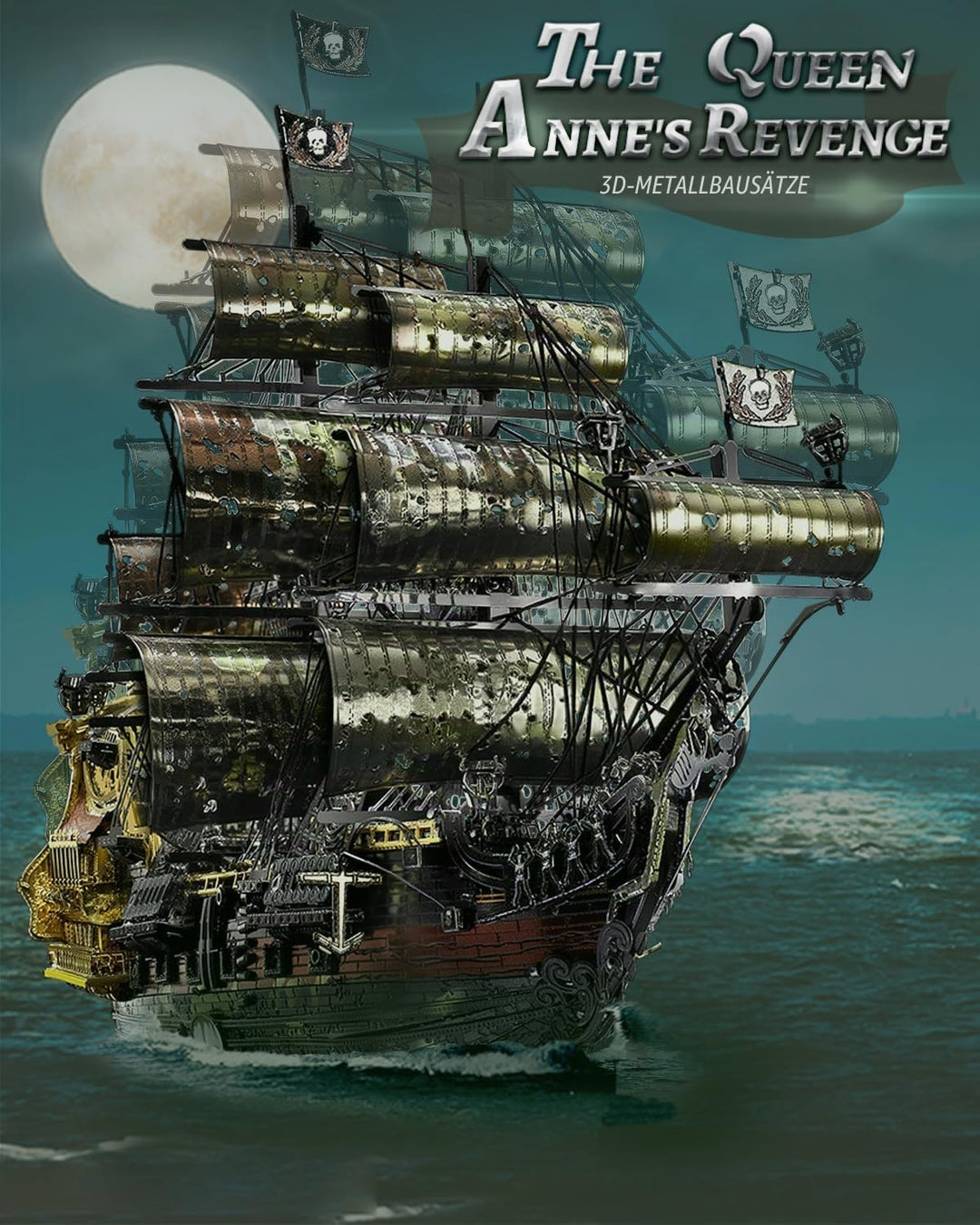 Piececool 3D Puzzle Metall Piratenschiff Queen Anne&