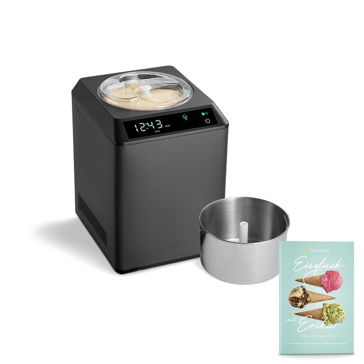 SPRINGLANE Eismaschine & Joghurtbereiter Erika 2,5 L mit selbstkühlendem Kompressor 250 W, Eiscremem