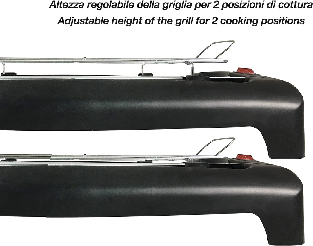Beper BT.410 Tischgrill Elektrisch, Rauchfreier, 2000 Watt-Elektrogrill, Antihaftbeschichtete Grillf
