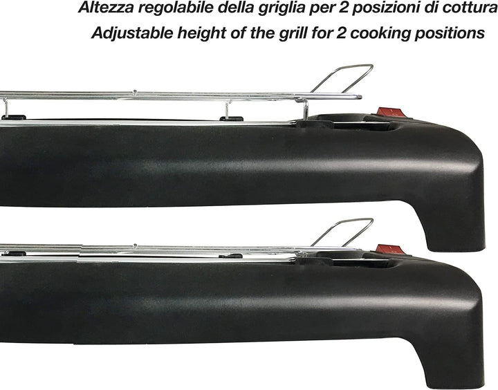Beper BT.410 Tischgrill Elektrisch, Rauchfreier, 2000 Watt-Elektrogrill, Antihaftbeschichtete Grillf