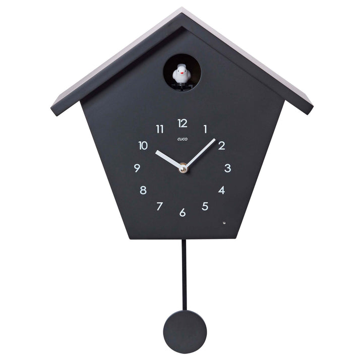 Cuco Clock Kuckucksuhr SCHWARZWALDHAUS, Pendeluhr Wanduhr, Moderne Schwarzwalduhr, 37,5× 23 × 11,4cm