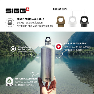 SIGG - Alu Trinkflasche - Traveller - Klimaneutral Zertifiziert - Für Kohlensäurehaltige Getränke Ge