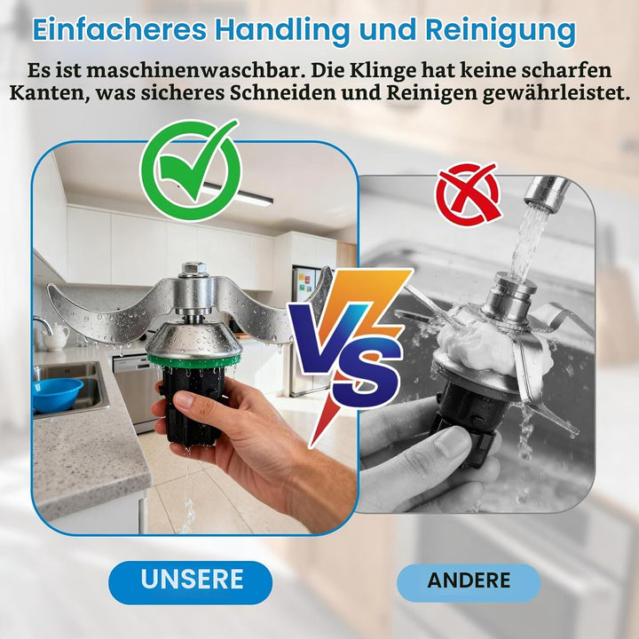 Teigmesser für Thermomix TM5 TM6, Edelstahl Teigmischmesser Messer, Mixmesser Ersatz Zubehör für Vor