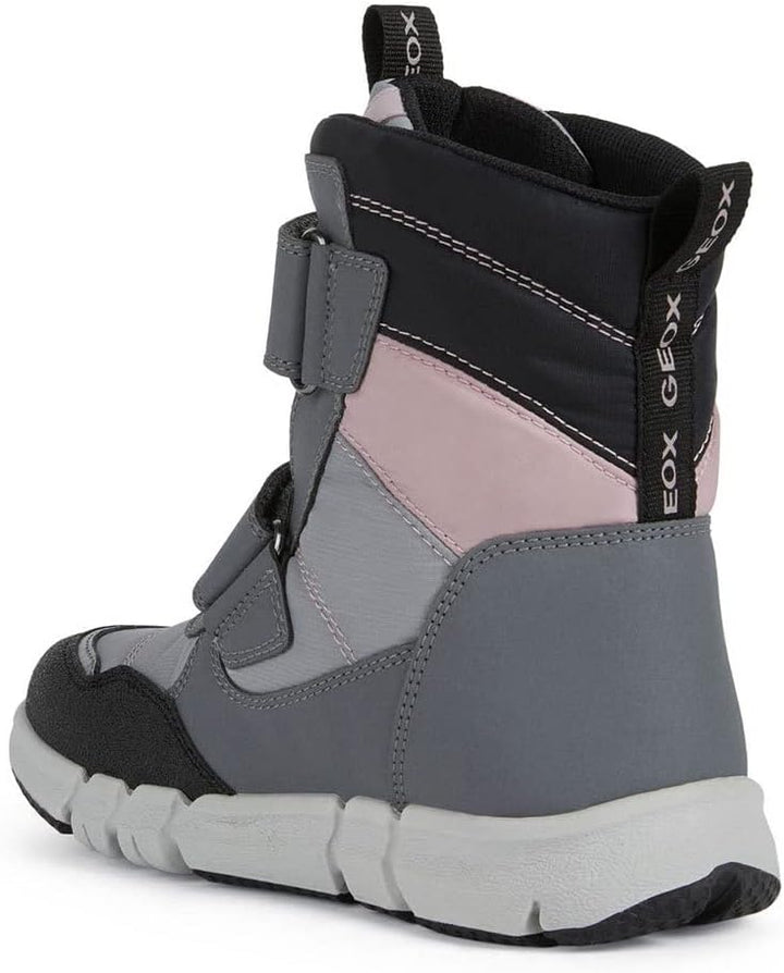 Geox Mädchen J Flexyper Girl B Ab Stiefeletten 28 EU Grey Pink, 28 EU Grey Pink