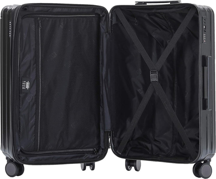 Münicase M816 TSA-Schloss Koffer Reisekoffer Trolley Kofferset Hardschale Boardcase Handgepäck (Schw