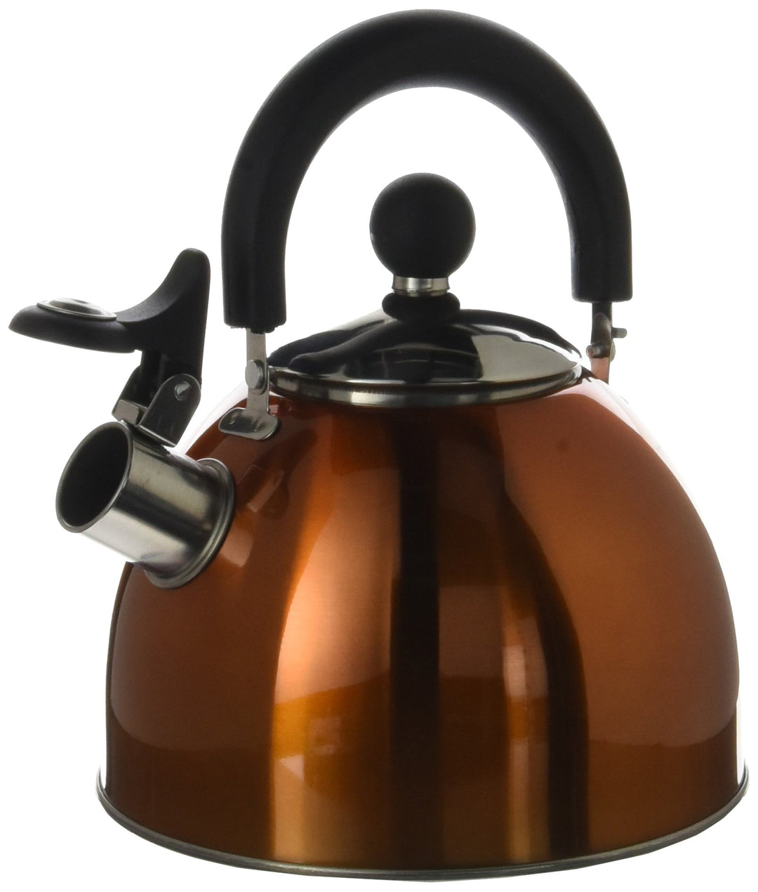 Highlander Deluxe Pfeiffkessel 2L Deluxe Whistling Kettle, orange, One Size, CP096-OE