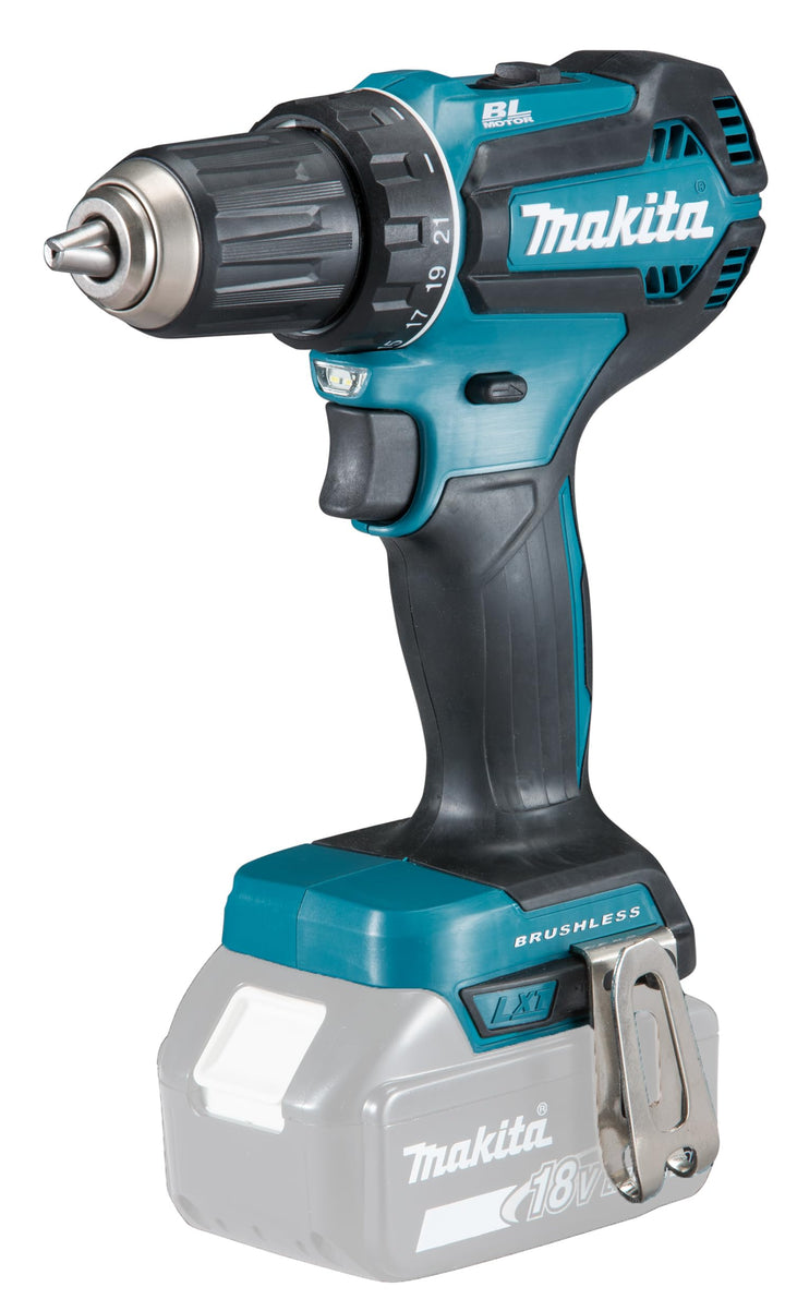 Makita DDF485Z Akku-Bohrschrauber 18 V (ohne Akku, ohne Ladegerät), Blau/Silber