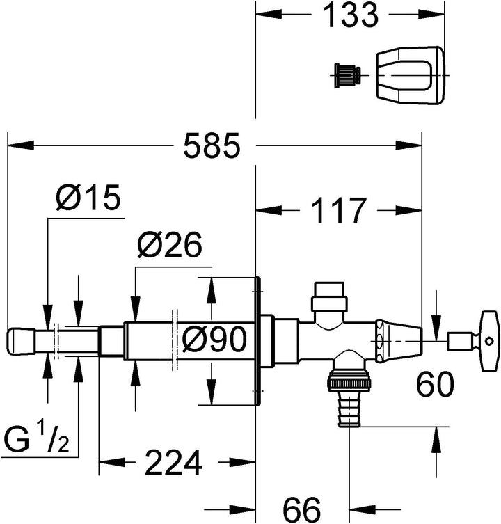 GROHE Eggemann Eurotec | Sicherungstechnik - Komplett Aussenwandventil | 41212000