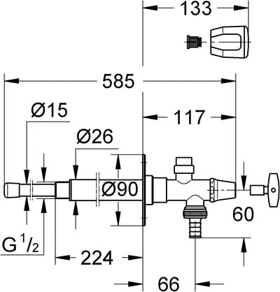 GROHE Eggemann Eurotec | Sicherungstechnik - Komplett Aussenwandventil | 41212000