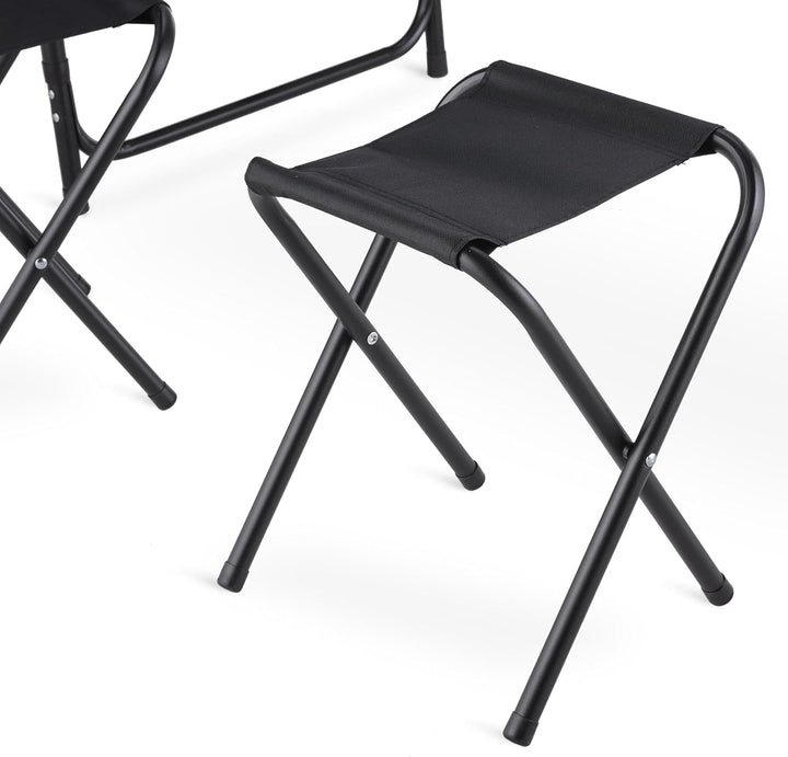 Campingtisch mit 4 stühlen, Verstellbare Höhe Tragbarer Klappbar Grilltisch 120 x 60 cm mit Tragegri
