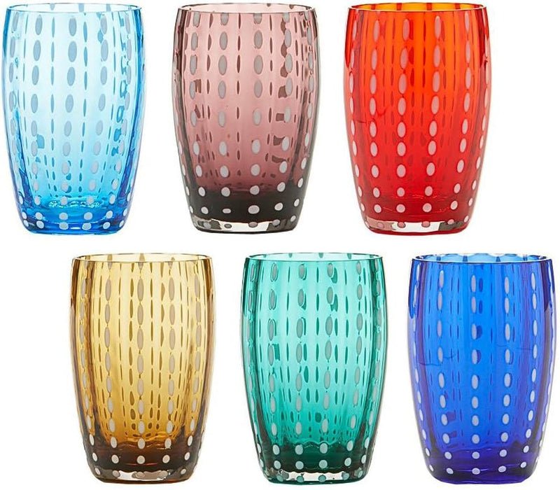 Zafferano - Perle Set 6 brille tumbler MIX