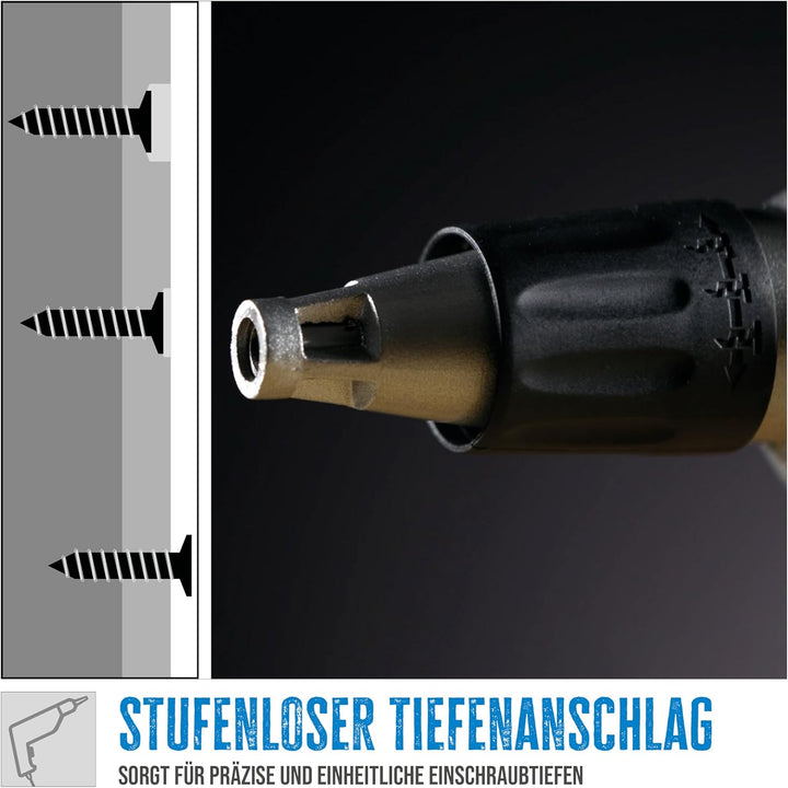 Güde Trockenbauschrauber TBS 710 (710 W, 4000 1/min, Links-Rechts-Lauf, stufenloser Tiefenanschlag,